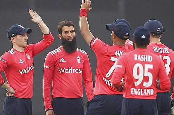 Ali's superb spell of two for 21 laid the foundation for England's win in the opening T20I