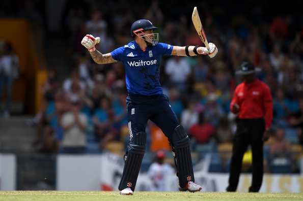 Alex Hales stroked a 107-ball 110 in his comeback match in Barbados