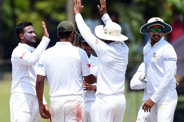 Mustafizur Rahman and Shakib Al Hasan shared six wickets between them to restrict Sri Lanka 268 for 8 at the end of Day 4.