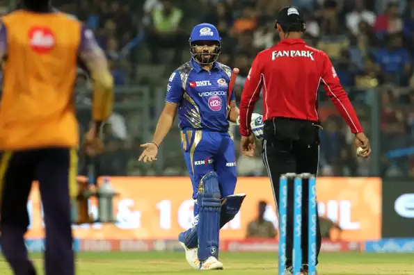 Rohit Sharma was visibly annoyed with the harsh decision he was handed out at crucial juncture of the contest