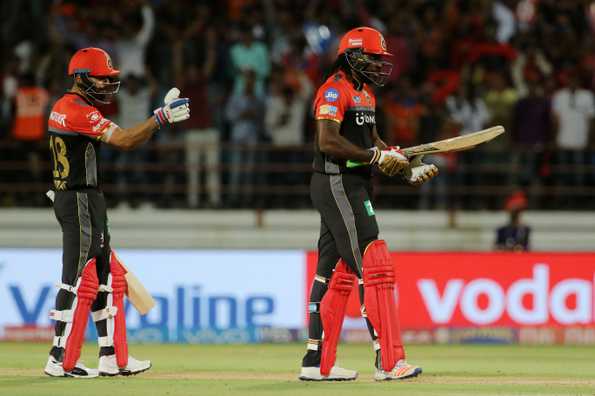 Chris Gayle and Virat Kohli added 122 for the opening wicket. 