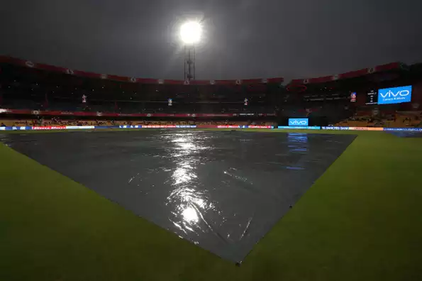 Persistent rain forced the game to be abandoned