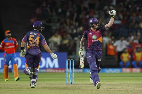 Ben Stokes smashed his first T20 hundred to help RPS pull off an unlikely win