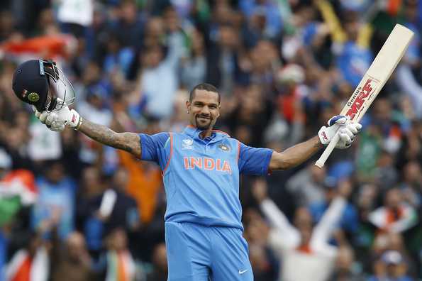 Dhawan was involved in a century opening stand with Rohit Sharma, who scored 78. 