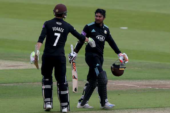 Sangakkara added 180 runs with Ben Foakes to rescue Surrey. 