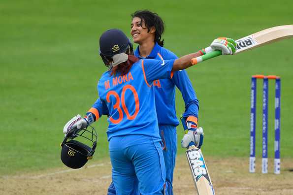 Mandhana scored her second ODI hundred - an unbeaten 106 - in a chase of 184.