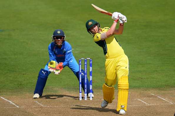 Lanning shut the door on India with an unbeaten half-century. 