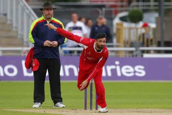 Junaid Khan picked up 2 for 27. 