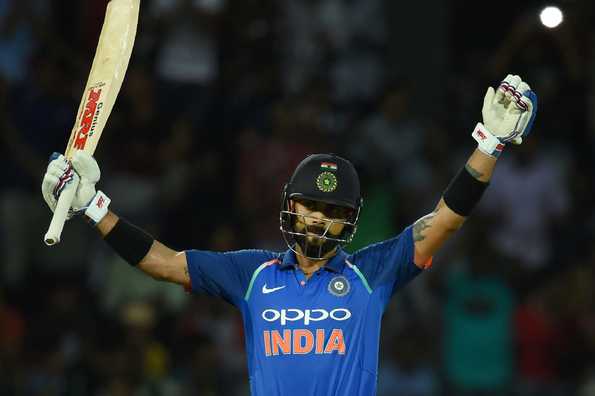 Kohli scored another century and equaled Ponting's record of 30 ODI tons. 