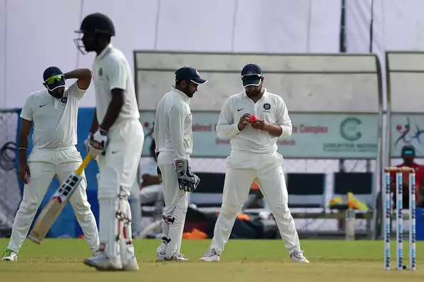 Due to the nature of the pitch, the players aren't sure if the ball is behaving in a certain way because of the pink ball.