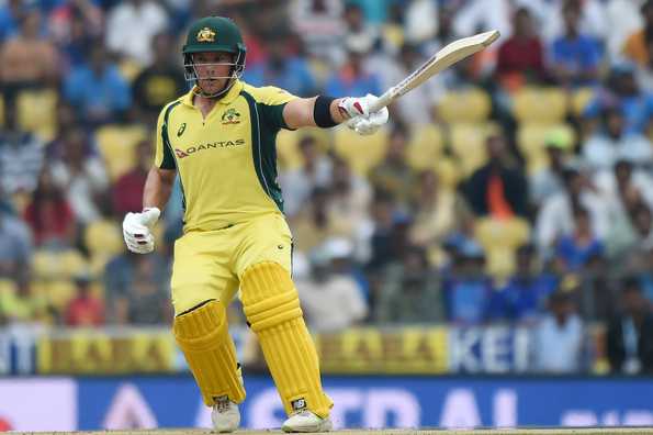 Aaron Finch claimed a stone was thrown at the Australian team bus