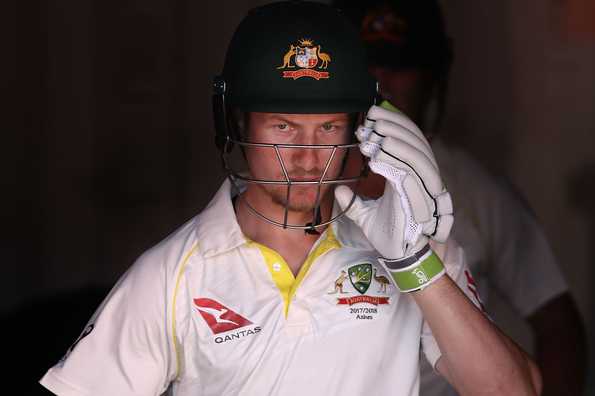 Cameron Bancroft has braved a few blows to his body to impress on his Test debut.