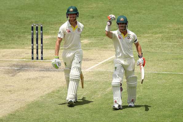 Warner and Bancroft rejoice after the convincing win