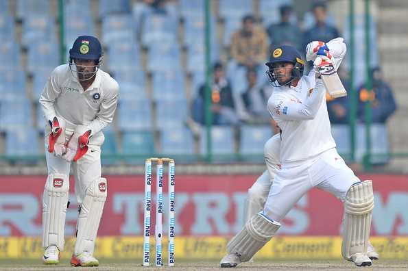 Dhananjaya de Silva's solid half-century helped Sri Lanka keep the Indian bowlers at bay