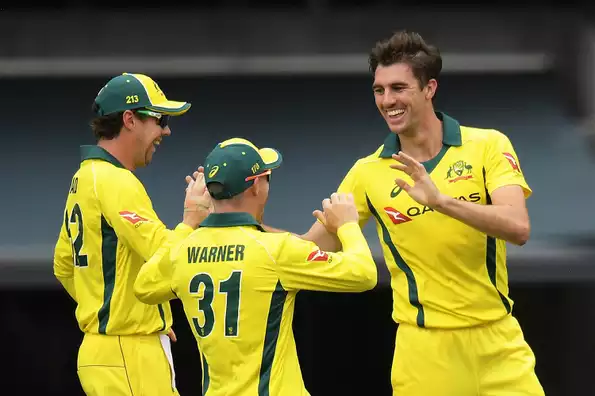 Cummins picked up 4 for 24 as England folded for 196. 