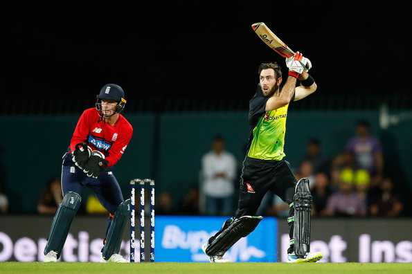 With one run needed, Maxwell - who was on 97 - smashed a six to raise his hundred