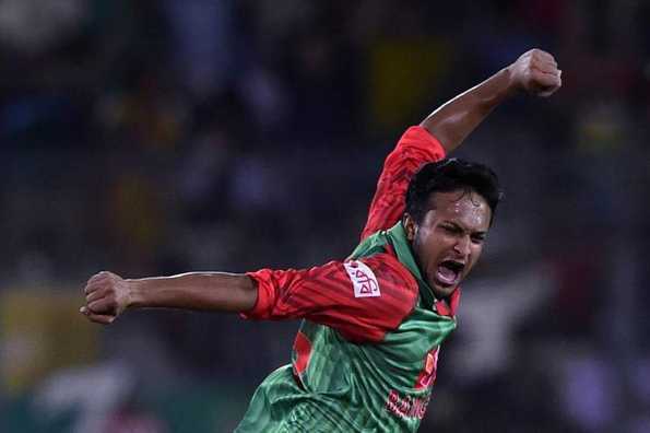 Shakib Al Hasan was named the Man of the Match for his allround efforts