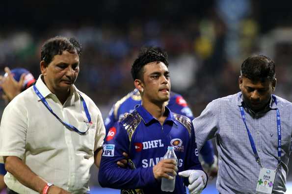 Ishan Kishan walked off after being hit close to his right eye