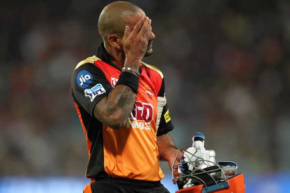 Dhawan did not bat against KXIP after sustaining a blow to his left hand in Mohali