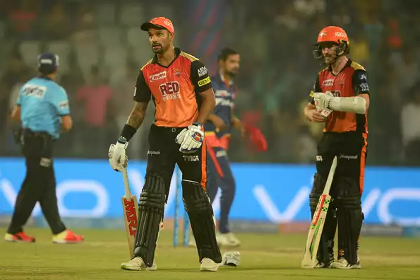 Shikhar Dhawan and Kane Williamson put on an unbroken 176-run stand