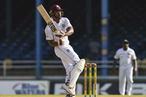 Kieran Powell cracked an impressive 80-ball unbeaten 64 on Day 3 of the Port of Spain Test.