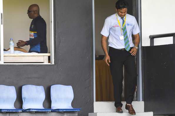 Sri Lanka players refused to take the field on Day 3 of the 2nd Test against Windies in protest against the umpire's call to change the ball