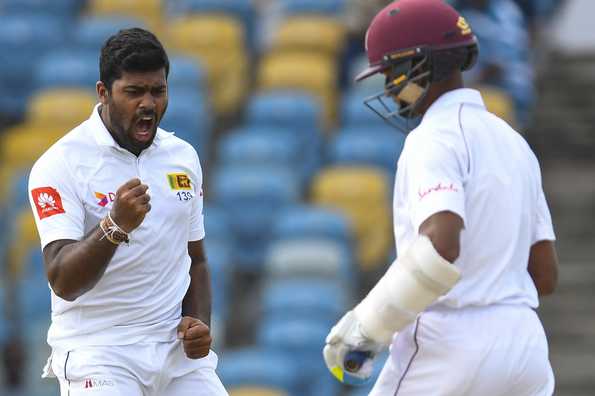 Kumara picked up four wickets as Windies folded for 204.