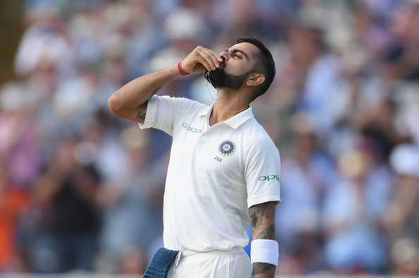 Kohli finally scored his first Test century in England. 