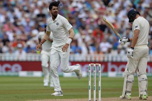 Ishant was guilty of celebrating in close proximity to Malan