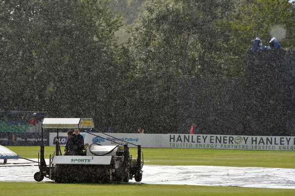 Rain forces first ODI to be abandoned.