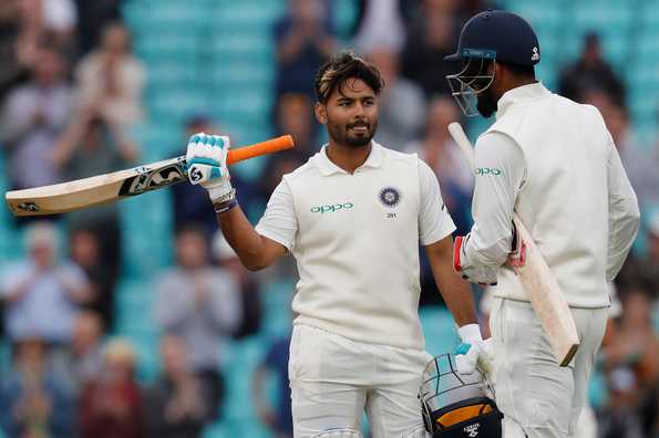 Pant got to his maiden Test hundred with a six.