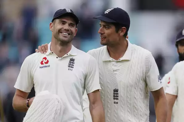 Upon taking the final wicket, Anderson wheeled away before finding Cook and embracing his close friend