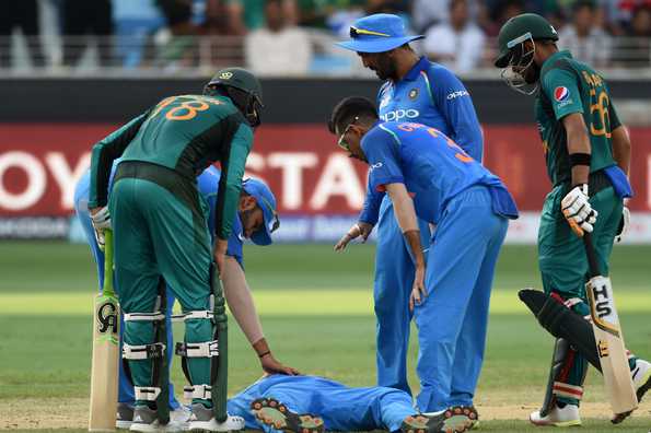 Hardik got injured during the game against Pakistan.