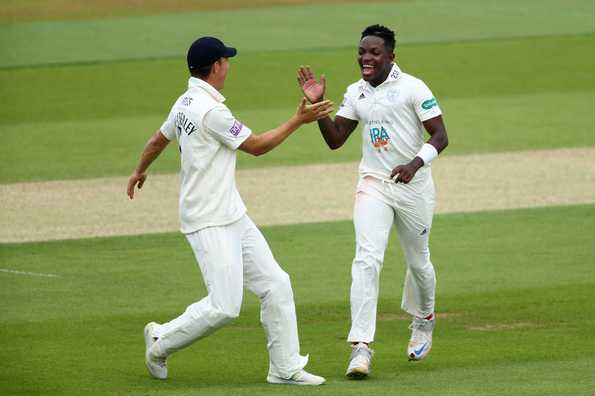 Fidel Edwards picked four wickets on what otherwise was a drab day for Hampshire.