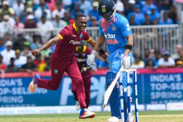 The move to bowl a slower delivery outside off worked in West Indies' favour as Dhoni guided it into the hands of Marlon Samuels at short third man which gave them a thrilling one-run win.