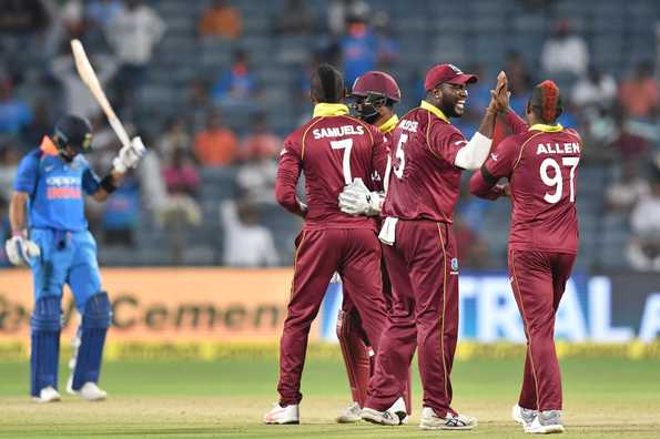 Windies beat India by 43 runs to level series 1-1 in Pune. 