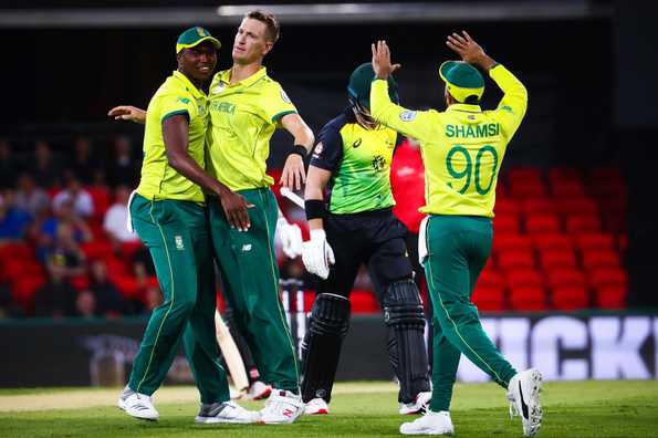 South Africa restricted Australia to 87 in a chase of 109.