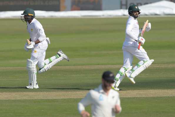 Azhar Ali and Haris Sohail calmed the Pakistani dressing room with a sensible stand after two early wickets