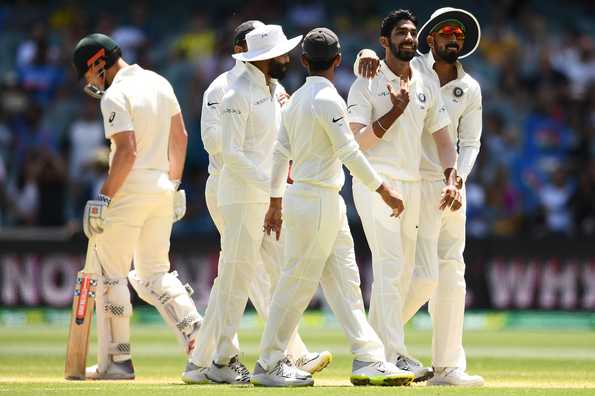 Jasprit Bumrah claimed the big wicket of Shaun Marsh.