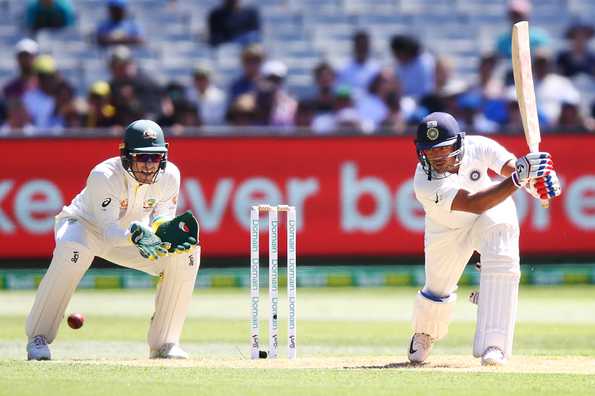 Mayank went out on the attack against Nathan Lyon