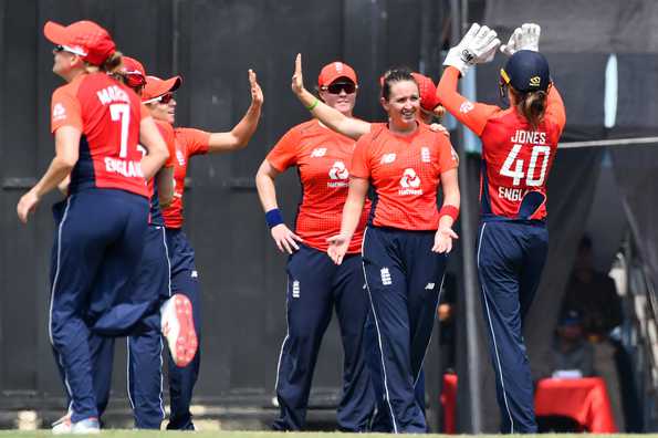 Kate Cross conceded 1 run and picked two wickets in a thrilling last over, helping England win 3-0.