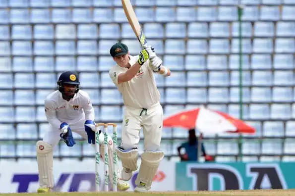 The trio of Lakshan Sandakan, Rangana Herath and Dilruwan Perera picked up a wicket each to leave the visitors in a spot of bother.