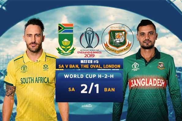 Bangladesh have played against South Africa thrice in the World Cup, winning one of them