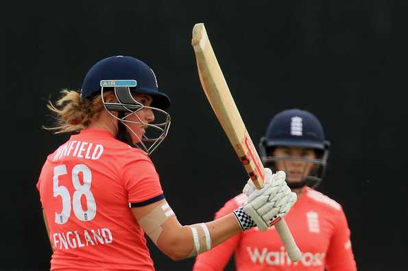 Lauren Winfield and Tammy Beaumont were involved in a 108-run opening stand.