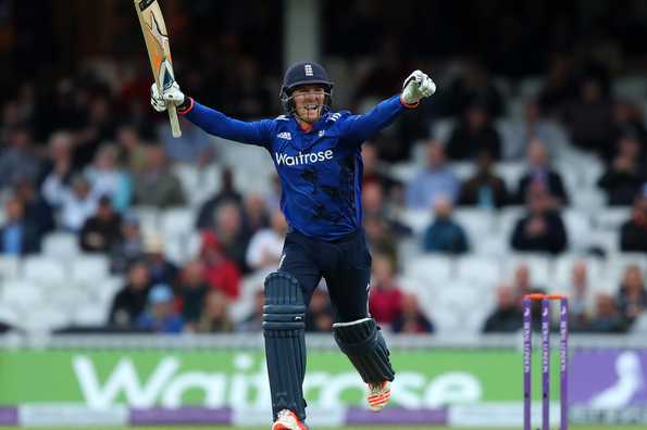 Roy brought up his second century of the ODI series.