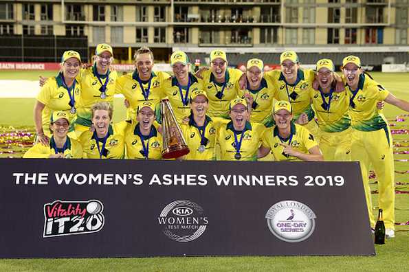 All smiles in the Australian camp after sealing the much-coveted trophy