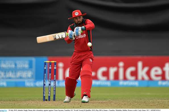 Jatinder Singh (file pic) top-scored with 67 to help Oman to the winning total of 134.