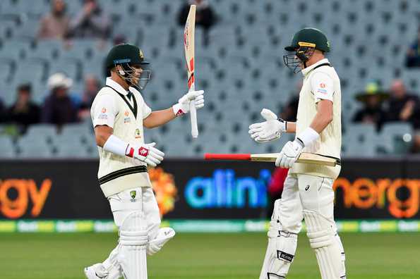 Half-centuries from David Warner and Marnus Labuschagne helped Australia make good progress