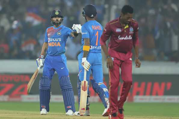 Kohli (94 not out) and Rahul (62) scored 100 for the second wicket as India sealed a six-wicket win