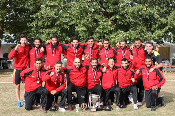 The victorious Belgium team